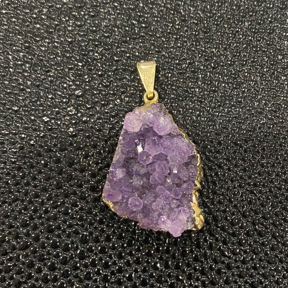 Raw Amethyst Pendant From Hawaii